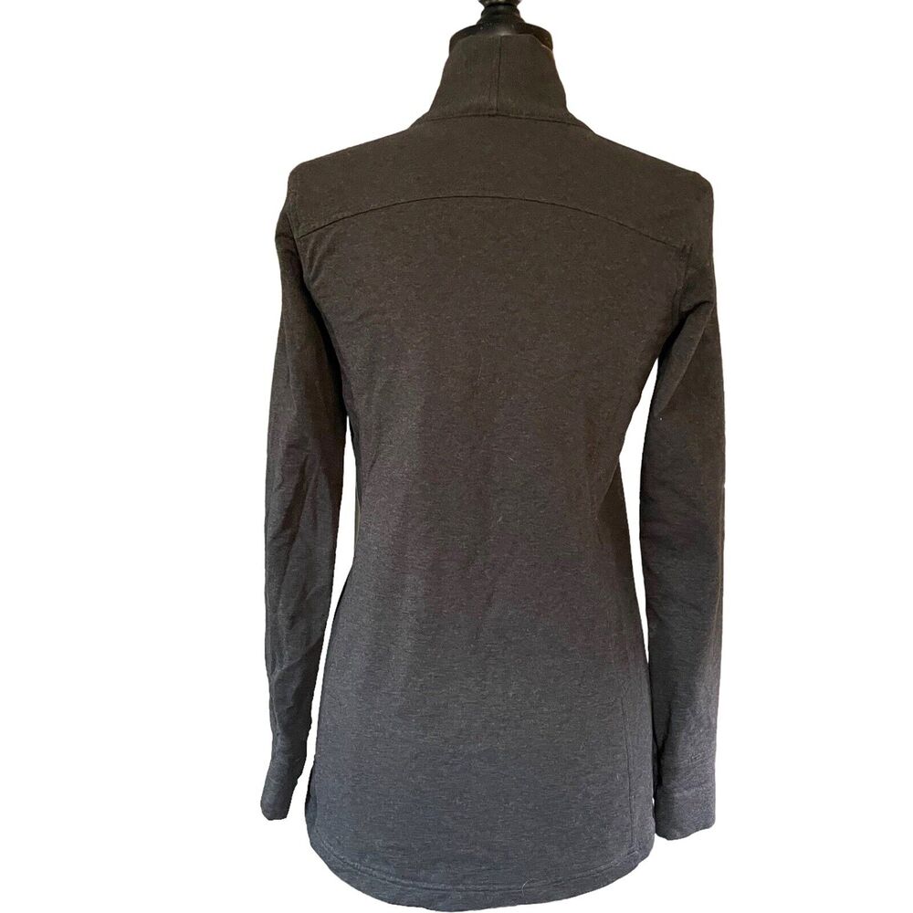 LuLuLemon Athletica Jacket Size 6 Dark Gray Asymmetrical Tunic Length Pockets - Picture 5 of 11